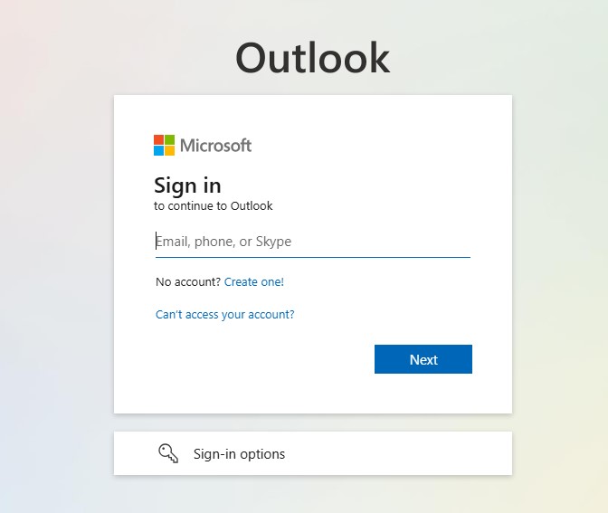Cách đăng nhập email Outlook trên website