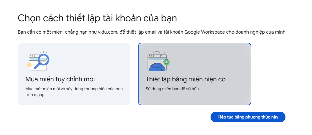Chọn cách thiết lập tài khoản của bạn Chọn cách thiết lập tài khoản của bạn